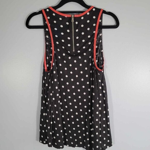 Zara W&B collection Black with white polka dot tank top - Picture 8 of 8